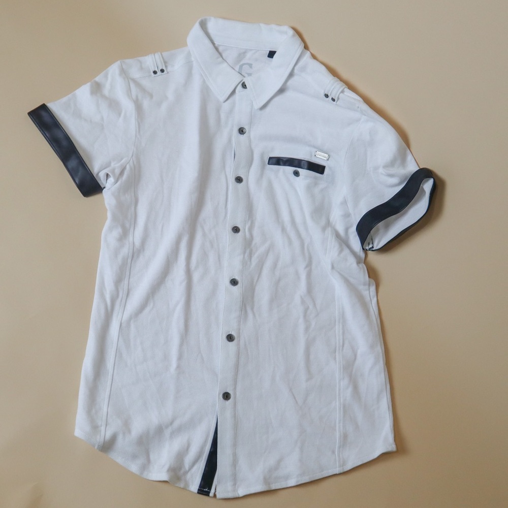 By Guess Men’s White Collard Shirt
